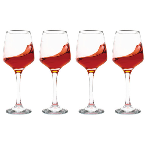 Vikko Wine Glasses, Set of 4 Red Wine Glasses, 14 Ounce Clear Wine Glass, Classic, Durable European Stemware