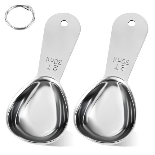 Smithcraft Coffee Scoops, Stainless Steel Coffee Scoop, Coffee Measuring Spoons, Measuring Coffee Scoops, Measurer Cofee Scoops 2 Tablespoons 30ml Pack of 2 Color Siliver Smithcraft Coffee Scoops, Stainless Steel Coffee Scoop, Coffee Measuring Spoons, Measuring Coffee Scoops, Measurer Cofee Scoops 2 Tablespoons 30ml Pack of 2 Color Siliver