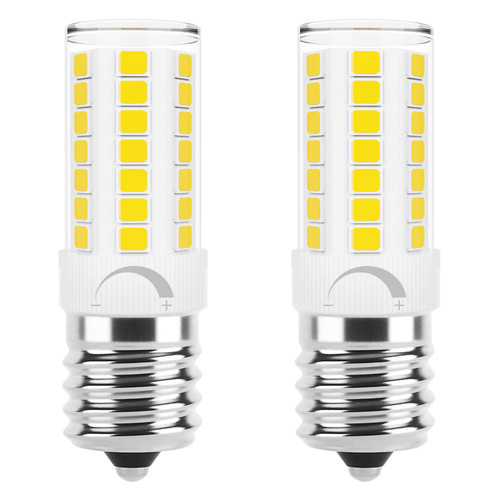 E17 Led Bulb Microwave Oven Light, Over Stove Appliance Replacement 40W Incandescent for Refrigerator, Range Hood, Dimmable, 120V 5W 450LM Daylight White 6000K, E17 Intermediate Base, Pack of 2 E17 Led Bulb Microwave Oven Light, Over Stove Appliance Replacement 40W Incandescent for Refrigerator, Range Hood, Dimmable, 120V 5W 450LM Daylight White 6000K, E17 Intermediate Base, Pack of 2