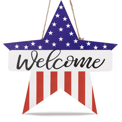 Memorial Day Door Sign 4th of July Wreath Independence Day Patriotic Stars American Door Hanger Fourth of July Welcome Sign for Front Door Decoration Wreaths Decorations Front Door Home Decor, 14 Inch Memorial Day Door Sign 4th of July Wreath Independence Day Patriotic Stars American Door Hanger Fourth of July Welcome Sign for Front Door Decoration Wreaths Decorations Front Door Home Decor, 14 Inch