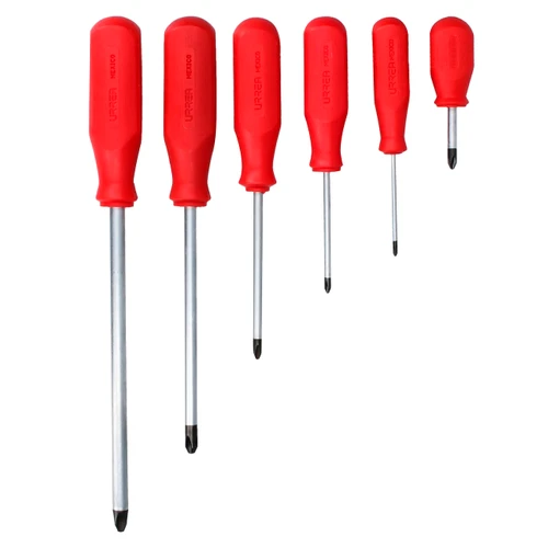 Urrea 9600AR Red Handle Screwdriver Set, 6-Piece