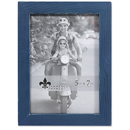 Lawrence Frames Weathered Woods 5x7 Charlotte Navy Blue Picture Frame