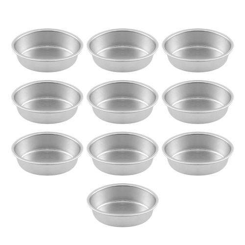 Anxingo 10 pcs Oval Aluminum Alloy Cheesecake Mold Toast Loaf Pan Baking Bread Non-stick Cake Mold Kitchen Bakery Tools