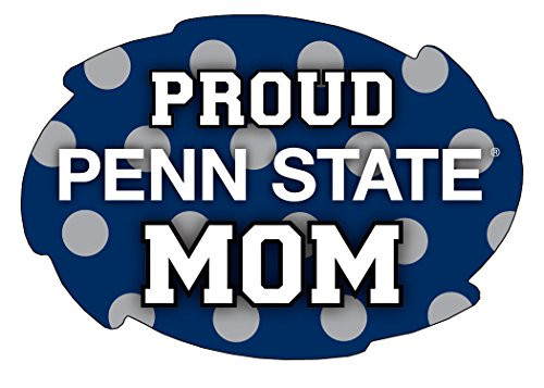 R and R Imports, Inc Penn State Nittany Lions NCAA Collegiate Trendy Polka Dot Proud Mom 5" x 6" Swirl Decal Sticker