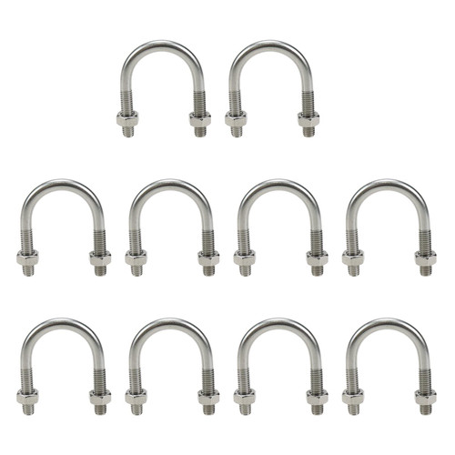 Sscon 10Pcs M6x25mm 304 Stainless Steel U-Bolt Fastener for 25mm Pipe Dia