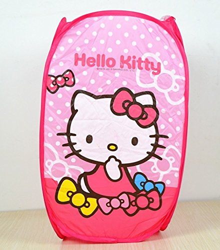 CJB Hello Kitty Foldable Pop Up Hamper Laundry Bag Rose Pink Finger (US Seller)