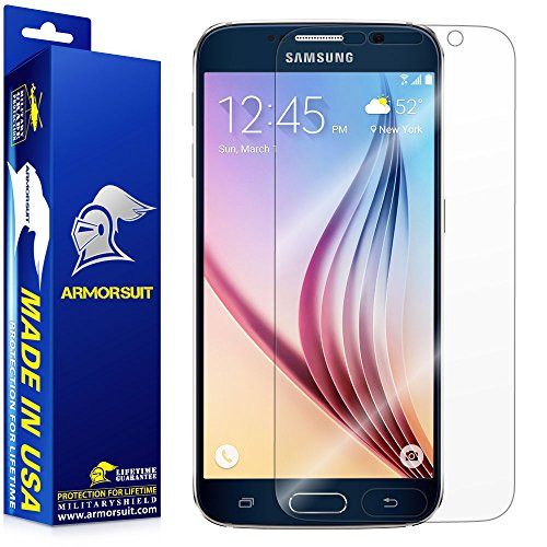 ArmorSuit Samsung Galaxy S6 Screen Protector Max Coverage MilitaryShield Screen Protector for Galaxy S6 - HD Clear Anti-Bubble Film