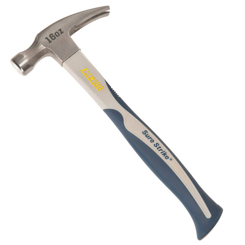 ESTWING Sure Strike Hammer - 16 oz Rip Claw Hammer with Smooth Face & Carbon Fiber Handle - SSCF16S