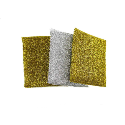 Shuiniba 6 Pack Non-Scratch Scrub Sponges Pads, Cleaning Scrub Sponge, Dish Wash Sponge, Kitchen Sponge, Multi-Use Heavy Duty Scrub Sponge - 3 Pieces Silver & 3 Pieces Gold Shuiniba 6 Pack Non-Scratch Scrub Sponges Pads, Cleaning Scrub Sponge, Dish Wash Sponge, Kitchen Sponge, Multi-Use Heavy Duty Scrub Sponge - 3 Pieces Silver & 3 Pieces Gold
