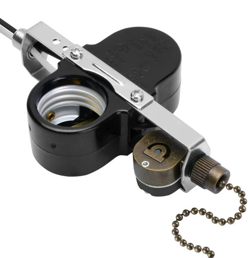 Ceiling Fan Light Zing Ear ZE-310D Lamp Holder with Bronze ZE-109m Pull Switch (660W)