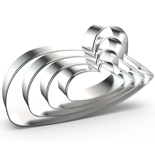 Mouse Cookie Cutter Set - 5", 4", 3", 2" - 4 Piece - Stainless Steel