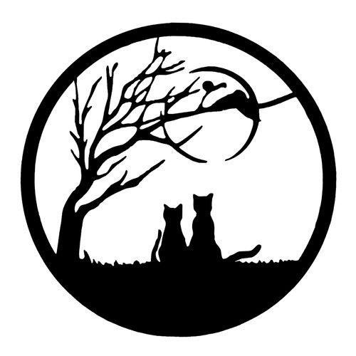 RDCREW Metal Cat Wall Decor Sign 12" Black Cat Silhouette Decor Hanging Sign Farmhouse Rustic Cat Wall Art Cat Gifts for Cat Lovers Black Cat Wall Decor Sign for Home Indoor Outdoor Living Room Garden