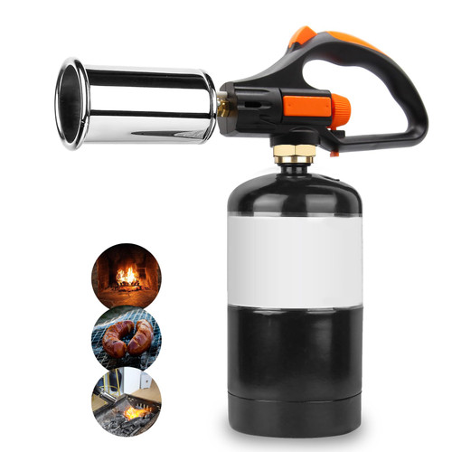 Powerful Cooking Torch, Propane Kitchen Torch, Charcoal Lighter, Sous Vide, Campfire Starter, Flame Adjustable Culinary Grilling Torch for BBQ, Searing Steak, Creme Brulee(Tank Not Include)