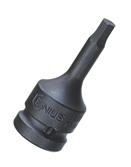 Genius Tools 1/2" Dr. 7mm Hex Impact Bit Socket, 60mmL (CR-Mo) - 446007