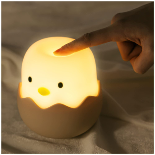 UNEEDE Cute Bunny Night Light for Kids, Kawaii Bunny Lamp for Gifts, Silicone Animal Night Lights with Touch Sensor, Nursery Rechargeable LED Rabbit Night Light with Timer for Teen Toddler Baby Gift