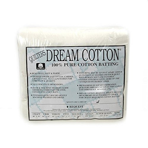 Quilters Dream Cotton White Request Batting (120in x 122in) King
