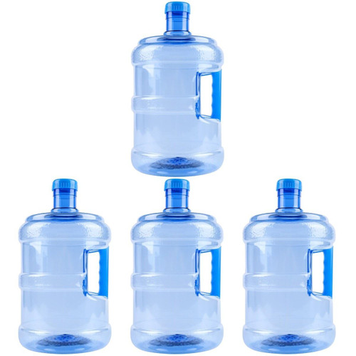 HEMOTON 5L Water Jug 4pcs Water Bottle 5 L Water Jug with Handle Plastic Water Storage Bucket Large Capacity Mineral Jug Container Water Barrel for Home Outdoor 5 L Water