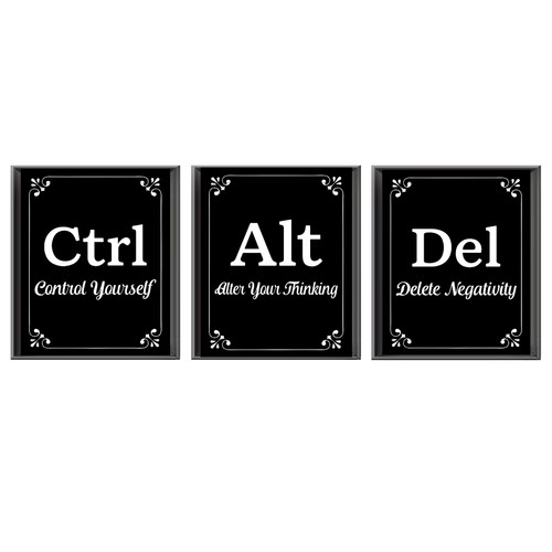 Ctrl Alt Del Office Inspirational Quote Poster Prints for Home Living Room School Office Decor,Office Positive Affirmations Decorations Prints Wall Art Unframed 3pcs 8x10 Inches Ctrl Alt Del Office Inspirational Quote Poster Prints for Home Living Room School Office Decor,Office Positive Affirmations Decorations Prints Wall Art Unframed 3pcs 8x10 Inches