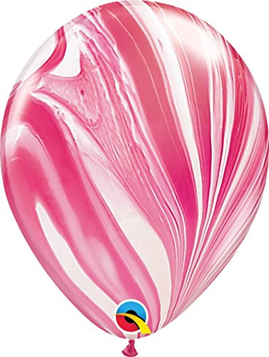 PIONEER BALLOON COMPANY Superagate Latex Balloon, 11", Red/White