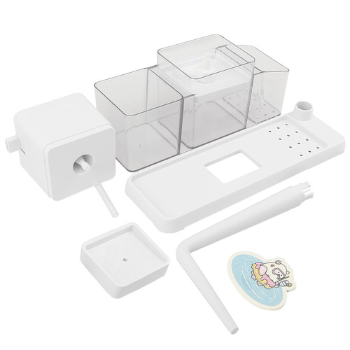 Dish Soap Dispenser Kitchen Soap Dispenser Soap Dispenser Set, Hand Soap Dispenser Set Glass Hand Soap Dispenser, Sink Dish Washing Soap Dispenser for Bathroom and Kitchen(White)