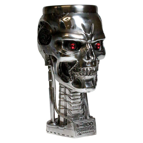 Nemesis Now Terminator Head Goblet 17cm Silver, Resin w/Stainless Steel Insert