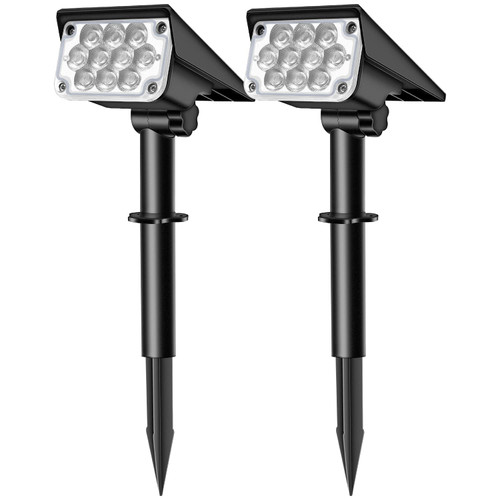 20 LEDs Solar Spotlights Outdoor,IP65 Waterproof Solar Powered Landscape Spotlights 2-in-1 Wall Light, Outdoor Solar Landscaping Lights Auto On/Off for Yard Garden 2Pack (White) 20 LEDs Solar Spotlights Outdoor,IP65 Waterproof Solar Powered Landscape Spotlights 2-in-1 Wall Light, Outdoor Solar Landscaping Lights Auto On/Off for Yard Garden 2Pack (White)