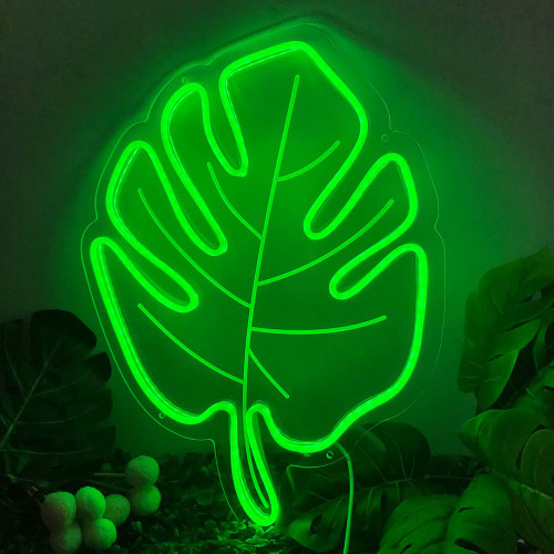 Leaf Neon Sign, Dimmable Green Neon Sign for Children's Day Decoration, Monstera Leaf LED Neon Light for Wall Decor Japanese Banana LeafCreate Vibes for Home, Bedroom, Living Room, Kids Room, Balcony?Japanese Banana Leaf Neon Sign