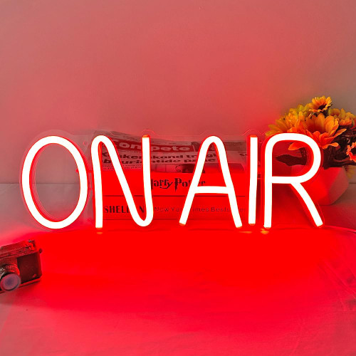 On Air Neon Sign, Live On Air Neon Sign for Streamers, Gamers, Live Streaming, Recording Neon Lights Red Cool Led Signs for Studio, Wall, Bedroom, Game Room Decor