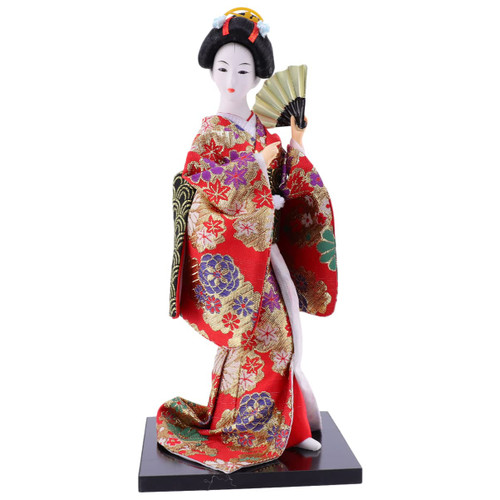 Didiseaon Home Decor Japanese Geisha Figurine Kimono Geisha Doll Japanese Kimono Doll Maiko Doll Japanese Geisha Girl Ornaments for Home Room Living Room Samurai Figurines Car Decor