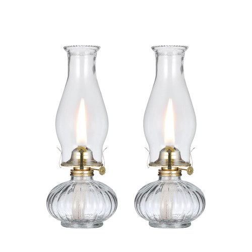 DNRVK 2 Pieces Vintage Glass Oil Lamp Large Classic Clear Kerosene Lamp Lantern for Indoor Use Home Tabletop Decor Rustic Chamber Oil Lamps Hurricane Lanterns for Emergency Lighting DNRVK 2 Pieces Vintage Glass Oil Lamp Large Classic Clear Kerosene Lamp Lantern for Indoor Use Home Tabletop Decor Rustic Chamber Oil Lamps Hurricane Lanterns for Emergency Lighting