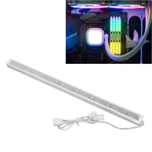 plplaaoo Pc Led Strip for Computer Case, Led Pc Strip,RGB Computer Case Light Strip Aura Sync 17PCS Beads Sparkling LED Computer Case Light Bar for Most Computers