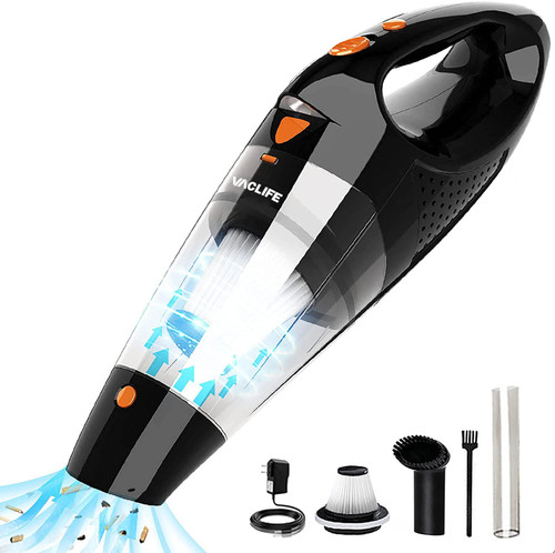 VacLife Handheld Vacuum with Filters, Car Vacuum Cleaner Cordless, Orange (VL188)