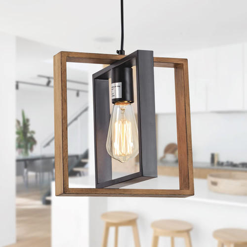 1 Light Kitchen Island Light Modern Black Dining Room Light Fixture Mini Wood Farmhouse Chandelier Hanging Pendant Light Fixtures for Foyer Hallway 1 Light Kitchen Island Light Modern Black Dining Room Light Fixture Mini Wood Farmhouse Chandelier Hanging Pendant Light Fixtures for Foyer Hallway