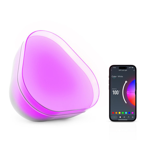 Annxrenn Smart Table Lamp,LED Beside Lamp RGB Dimmable Night Light Compatible with Alexa and Google Assistant Nightstand Lamps with Music Sync Ambiance Color Changing Lamp for Bedroom Bedside Desk
