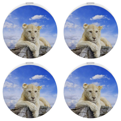 White Lion Plug in LED Automatic Light for Bedroom, Hallway and Kitchen, Pack 4