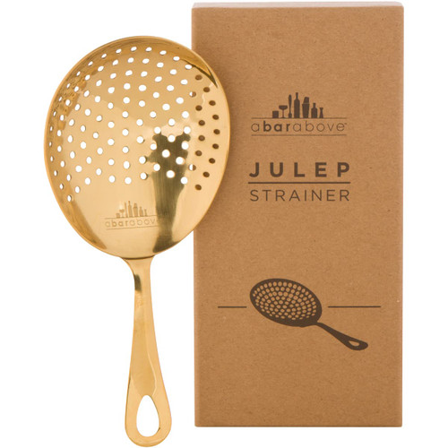 A Bar Above Professional Bartender Julep Strainer for Cocktail Drinks - 304 Stainless Steel Strainer for Home Bar and Professional Bartenders - Great Strainer for Cocktail Shakers & Mixing Glasses