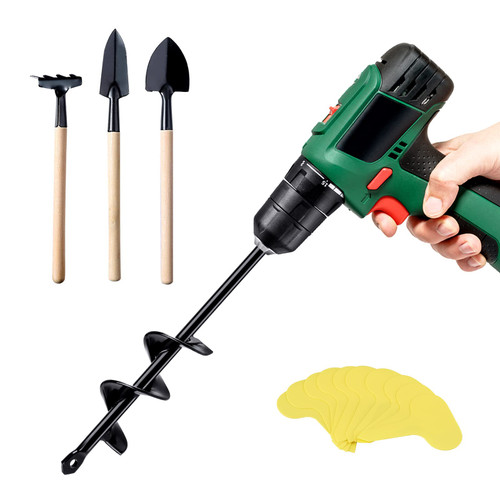 WEAVERBIRD Auger Spiral Drill Bit for Planting, 1.6"x9" Garden Plant Flower Bulb Auger for 3/8" Hex Drive Drill, Easy Bulb Auger for Post Hole Digger Flowers, Bedding Digging Plant Rapid Planter Tool WEAVERBIRD Auger Spiral Drill Bit for Planting, 1.6"x9" Garden Plant Flower Bulb Auger for 3/8" Hex Drive Drill, Easy Bulb Auger for Post Hole Digger Flowers, Bedding Digging Plant Rapid Planter Tool