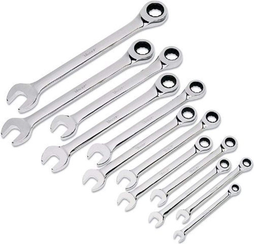 Titan 17355 12-Piece 12-Point 72-Tooth Metric Ratcheting Combination Wrench Set