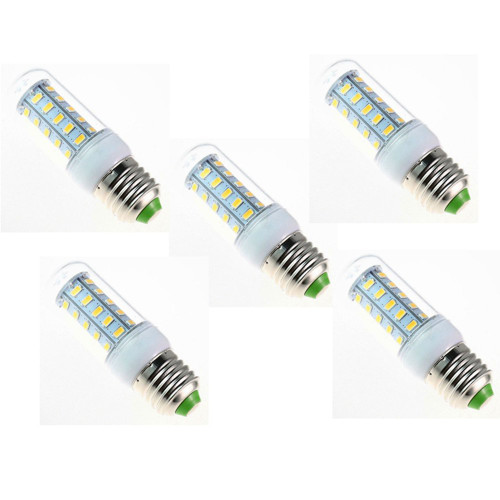 Welsun LED Bulb Lamp E26/E27 5 W 36 SMD 5630 360 LM Warm White/Cool White Corn Bulbs AC 220-240 V 5 pcs (Color : Cold White)