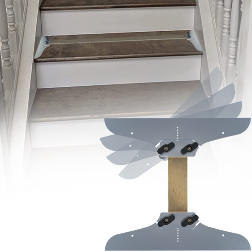 Stair Tread Template Tool Set Stair Tread Measuring Tool, Shelf Scribe Layout Tool,Replacement Template Steps Risers Clamp Plates Hand Tool, Suitable for Stairs, Risers and Partitions