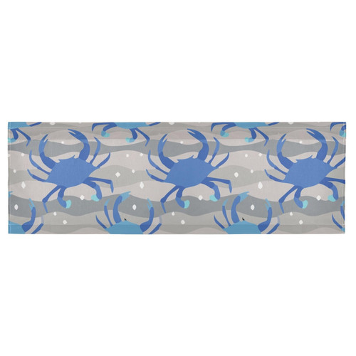 Augenstern Window Topper Curtain Blue-Crabs-Maryland 54x18 inch Valance Short Curtain for Kitchen Windows/Bathroom/Living Room/Bedroom