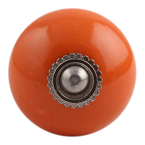 Indian Shelf 4 Pieces Cabinet Pull | Round Kitchen Door Knob | Orange Bathroom Knobs for Cabinets | Ceramic Drawers Knobs | Nursery Dresser Knobs | Dresser Drawer Pulls and Knobs
