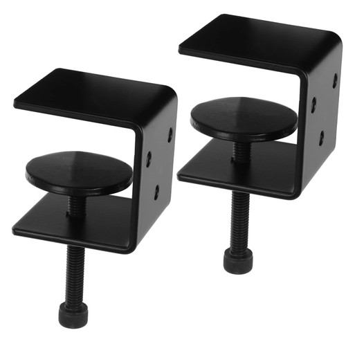 OSALADI 2pcs Partition Shelf Heavy Duty Shelf Metal Shelf Heavy Duty Wall Shelf Shelves Brackets Desk Clamp Floating Shelves Brackets Iron Black Heavy Duty Floating Shelf Bracket Metal