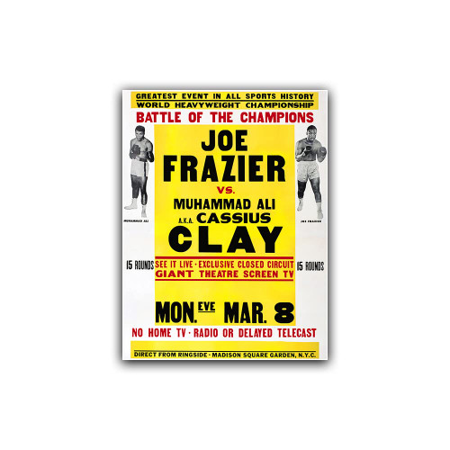 Joe Frazier vs Muhammad Ali - 1971 - Fight Promotion Poster