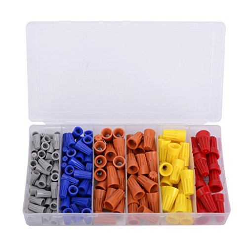 158PCS Electrical Wire Connectors Screw Terminals,with Spring Insert Twist Nuts Caps Connection Assortment Set