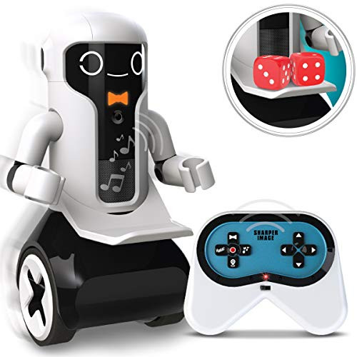 Sharper Image Maximilian The RC Butler Bot, Interactive Remote Control Robot with Speech, Singing, Audio Recording, Motion Detection, Color-Coded Emotional Responses