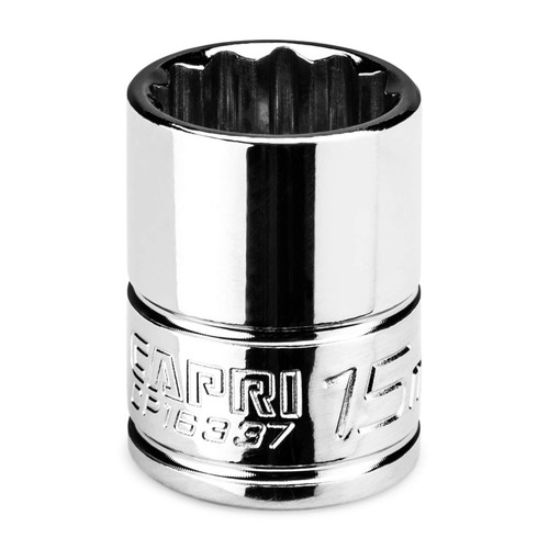 Capri Tools 15 mm Shallow Socket, 3/8 in. Drive, 12-point, Metric