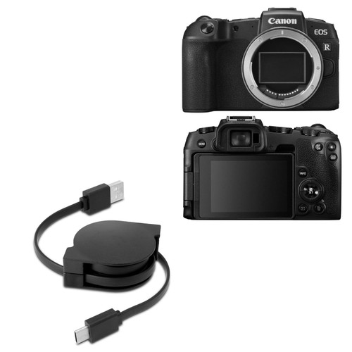 BoxWave Cable Compatible with Canon EOS RP - miniSync - USB-A to USB Type-C, Retractable Cable - USB-A to USB Type-C for Canon EOS RP