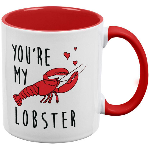 Old Glory Valentine's Day - You're My Lobster All Over Coffee Mug White-Red Standard One Size