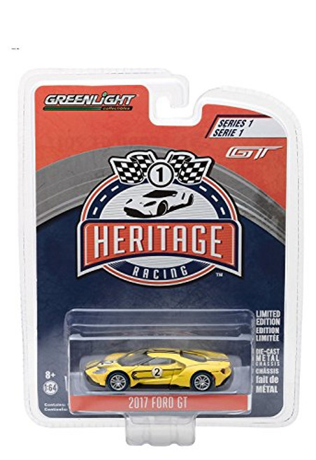 Kit Toy Car Diecast Greenlight 1:64 Heritage Racing Series 1 - 2017 Ford GT - 1966 #2 Ford GT40 Mk IV Tribute Yellow Color Limited Edition Kit Toy Car Diecast Greenlight 1:64 Heritage Racing Series 1 - 2017 Ford GT - 1966 #2 Ford GT40 Mk IV Tribute Yellow Color Limited Edition